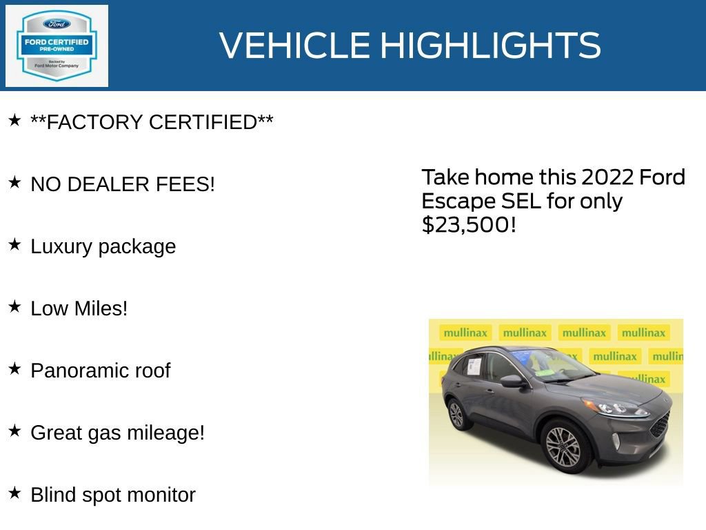 Certified 2022 Ford Escape SEL image 15