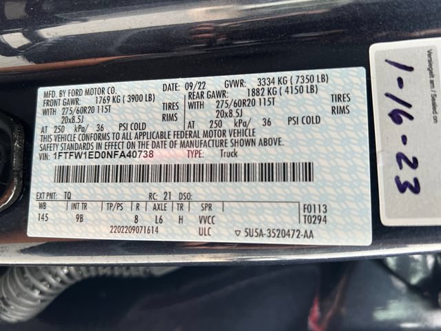 Certified 2022 Ford F150 Platinum w/ Equipment Group 701A High AWD/4WD image 40