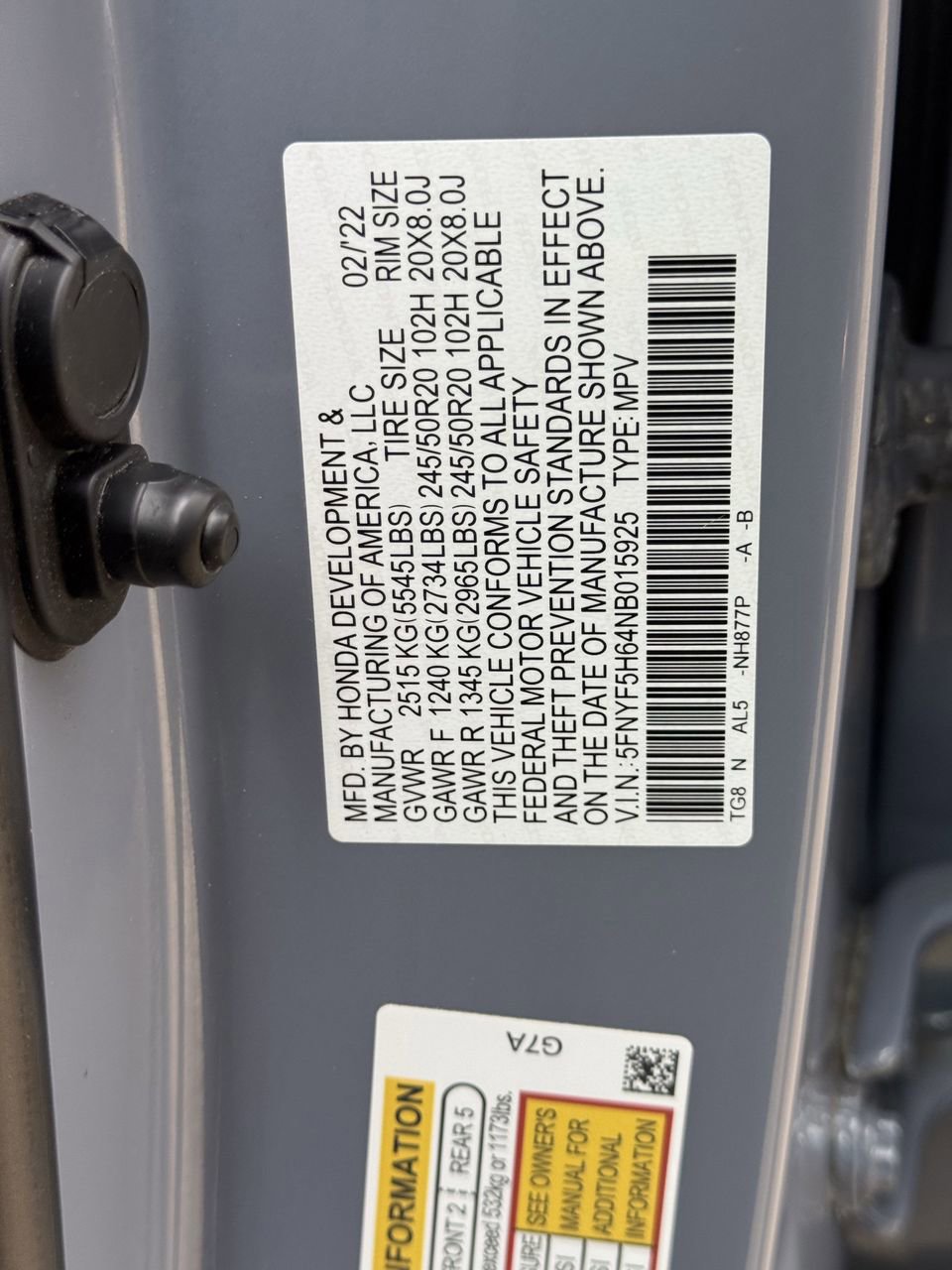 Used 2022 Honda Pilot Touring image 34