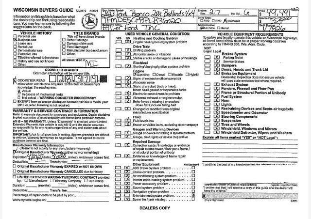 Certified 2023 Ford Bronco Badlands AWD/4WD image 39