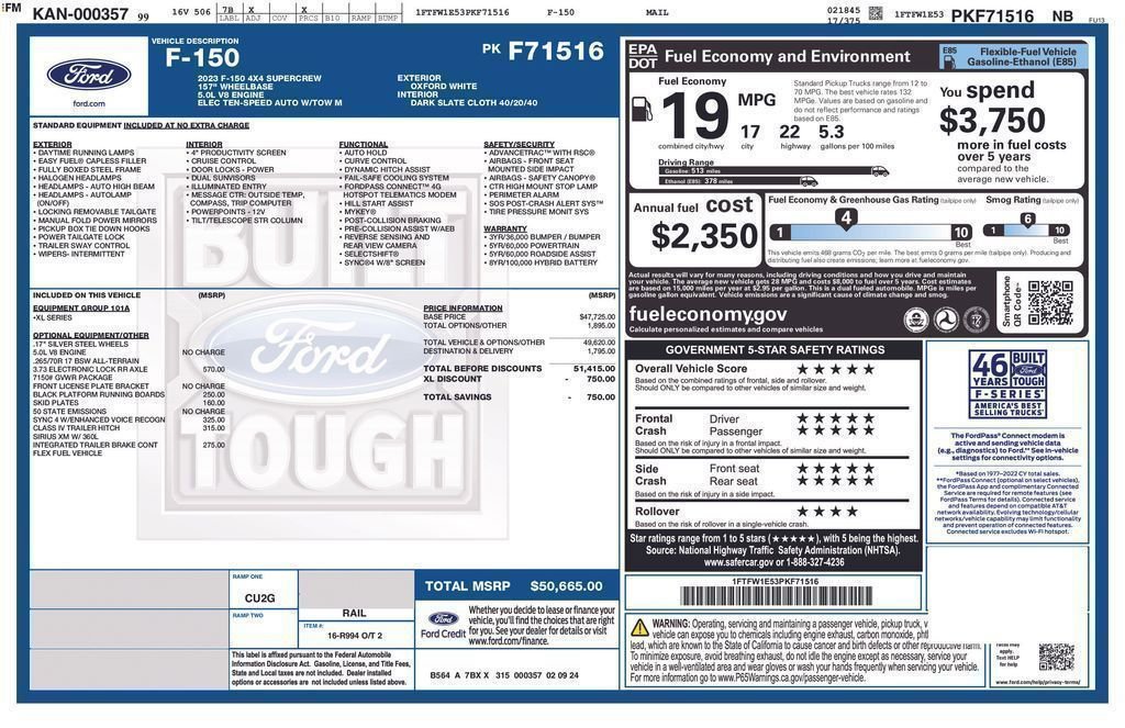 Certified 2023 Ford F150 XL AWD/4WD image 17