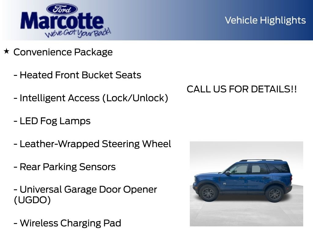 Certified 2023 Ford Bronco Sport Big Bend w/ Convenience Package AWD/4WD image 10