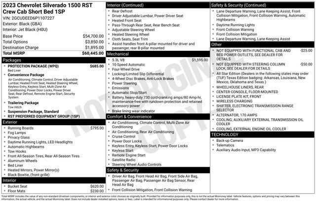 Used 2023 Chevrolet Silverado 1500 RST w/ Protection Package AWD/4WD image 6