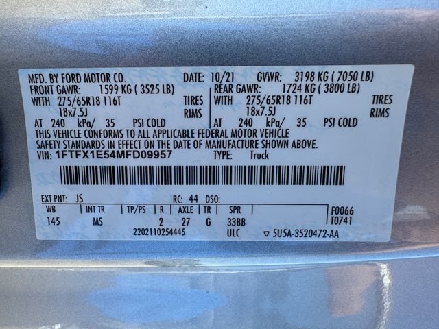 Certified 2021 Ford F150 XLT w/ Equipment Group 302A High image 30