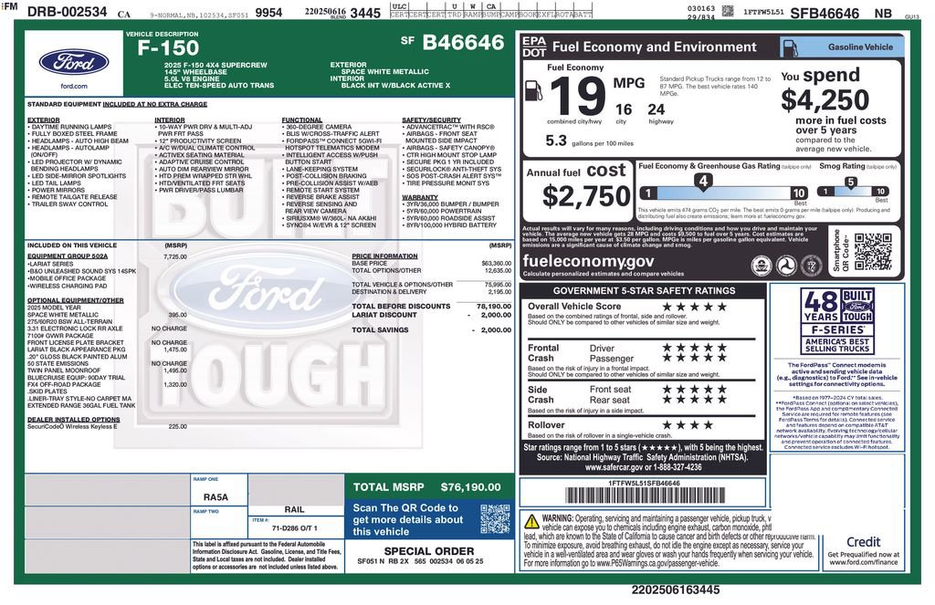 Certified 2025 Ford F150 Lariat w/ Equipment Group 502A High AWD/4WD video 2