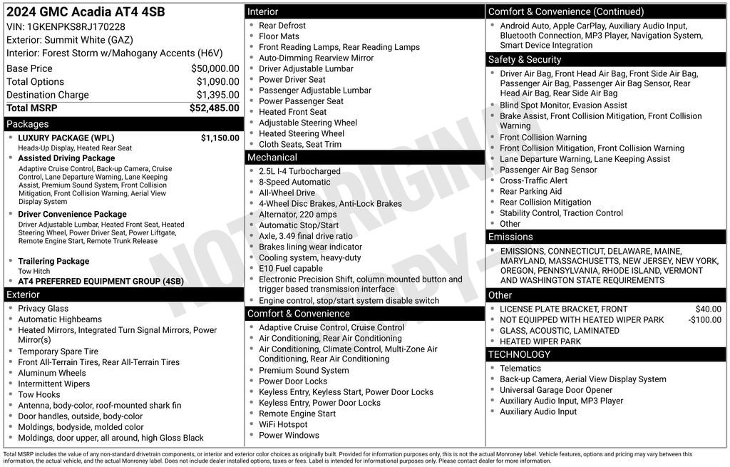 Used 2024 GMC Acadia AT4 w/ Luxury Package image 35