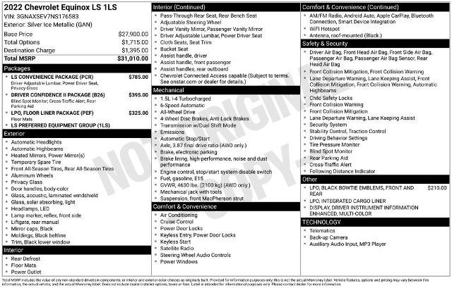 Used 2022 Chevrolet Equinox LS w/ LS Convenience Package image 7