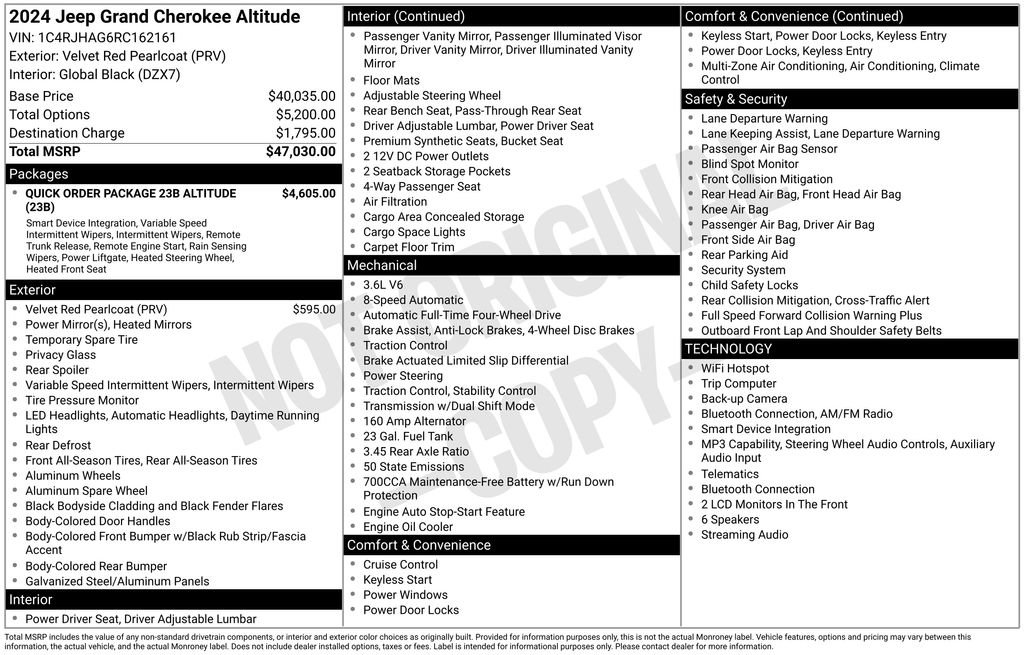 Used 2024 Jeep Grand Cherokee Altitude AWD/4WD image 44