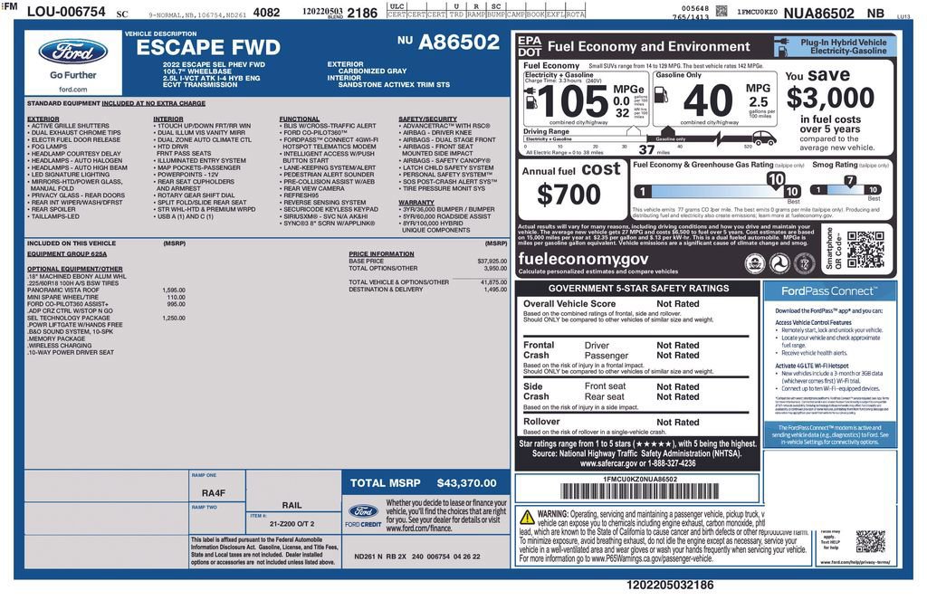 Certified 2022 Ford Escape SEL w/ Technology Package FWD image 36