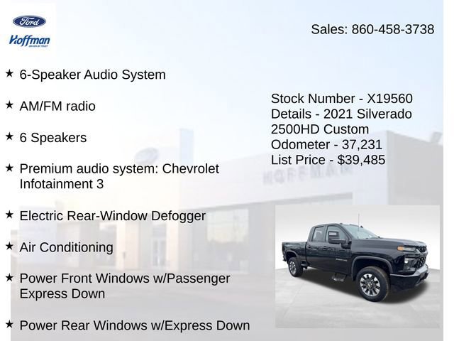Used 2021 Chevrolet Silverado 2500 Custom w/ Custom Value Package image 28