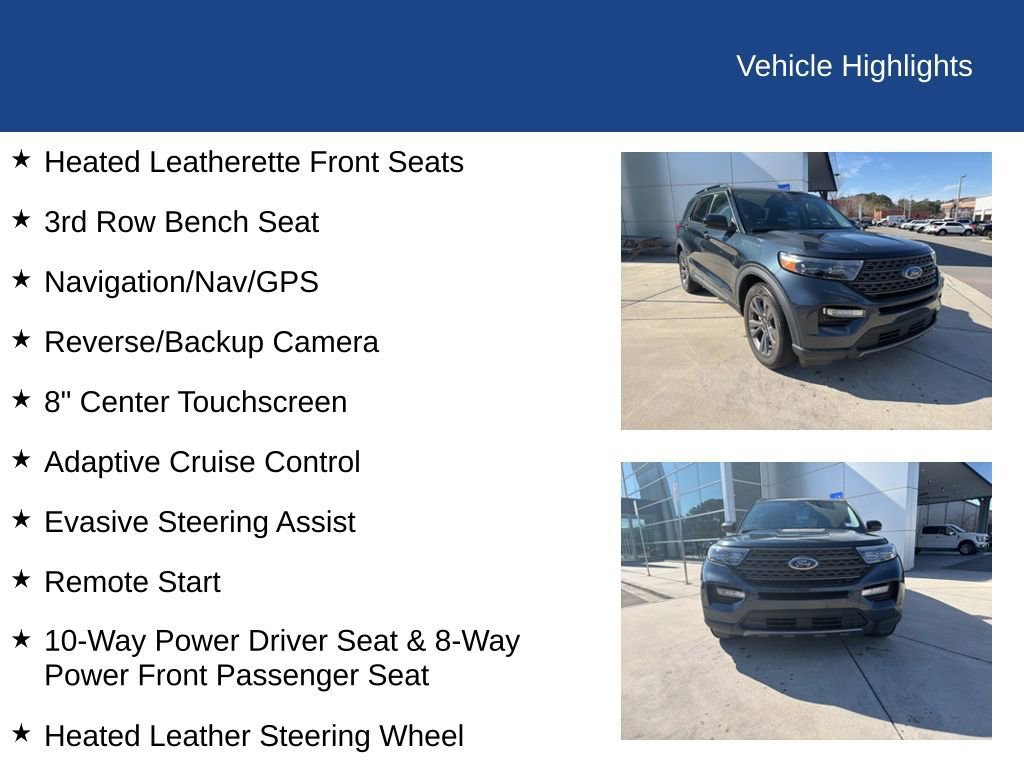 Certified 2022 Ford Explorer XLT w/ Equipment Group 202A image 34