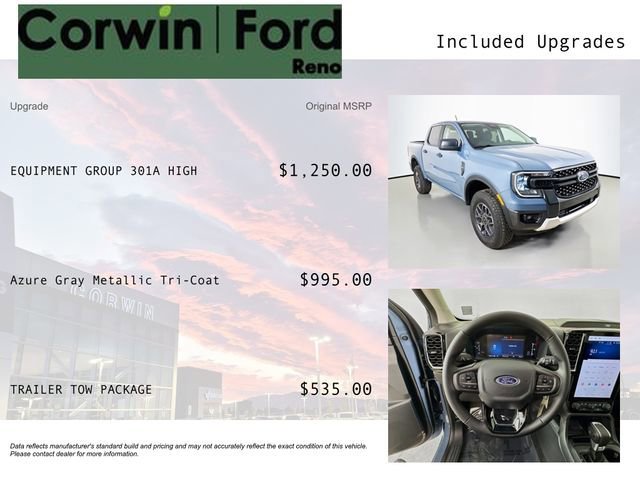 Certified 2025 Ford Ranger XLT w/ Equipment Group 301A High image 9