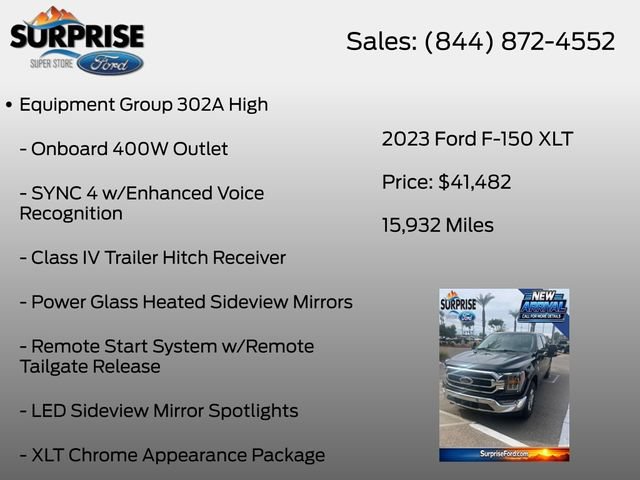 Certified 2023 Ford F150 XLT w/ Equipment Group 302A High AWD/4WD image 7