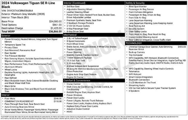 Used 2024 Volkswagen Tiguan SE R-Line FWD image 35
