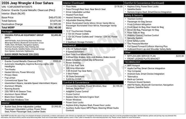 Used 2026 Jeep Wrangler Unlimited Sahara image 26