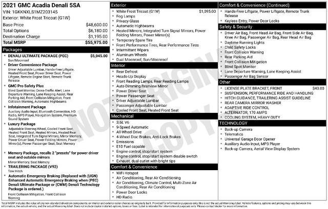 Used 2021 GMC Acadia Denali w/ Denali Ultimate Package image 28