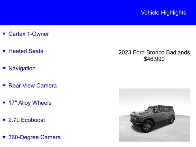 Certified 2023 Ford Bronco Badlands image 7