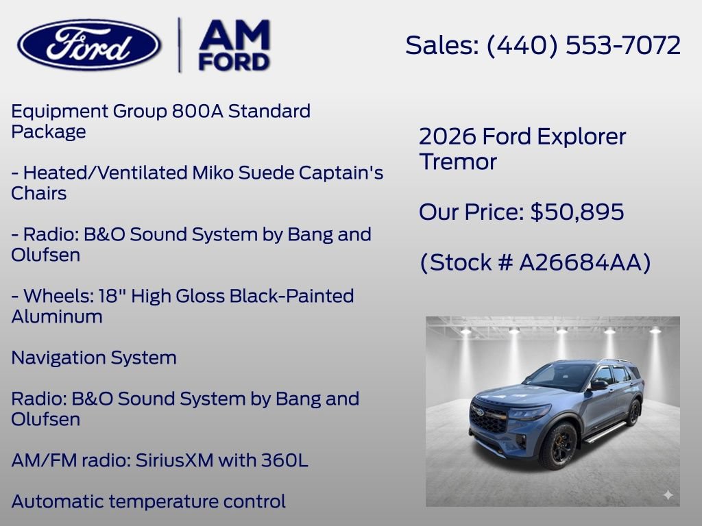 Certified 2026 Ford Explorer Tremor w/ Tremor Convenience Package AWD/4WD image 8