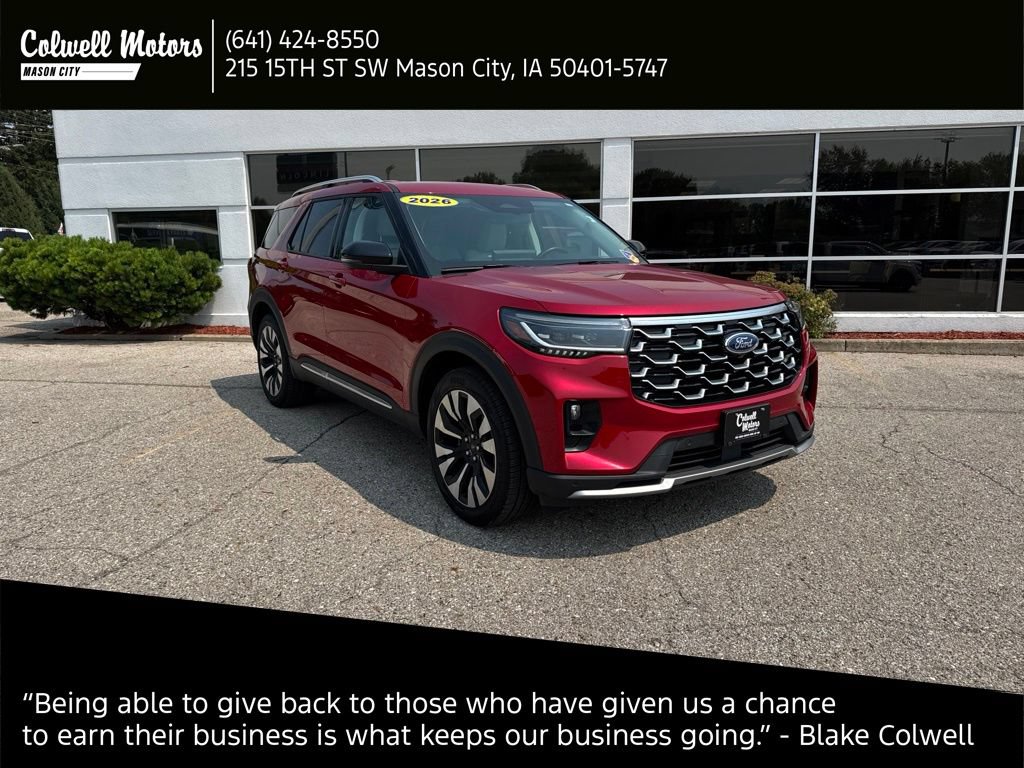 Certified 2026 Ford Explorer Platinum w/ LUX Leather Package AWD/4WD image 1