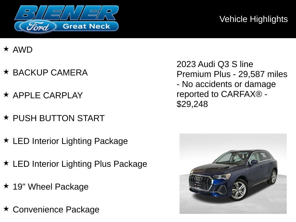 Used 2023 Audi Q3 2.0T Premium Plus w/ Premium Plus Package AWD/4WD image 9