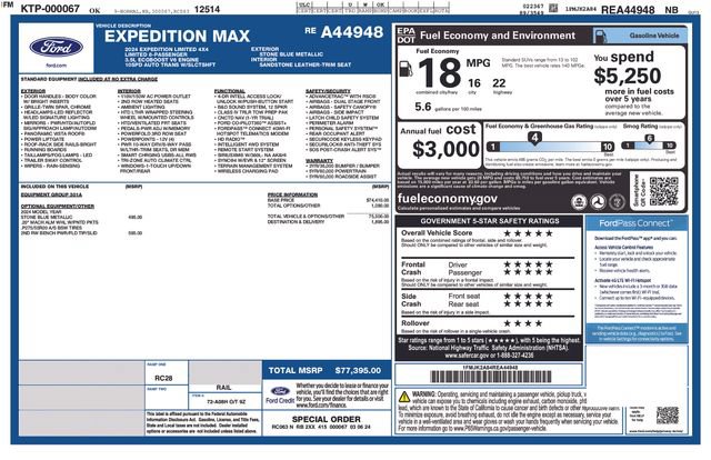Certified 2024 Ford Expedition Max Limited AWD/4WD image 5