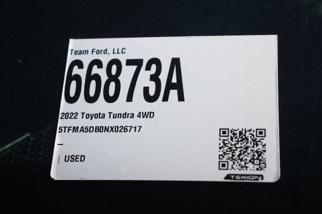 Used 2022 Toyota Tundra 1794 Edition AWD/4WD image 30