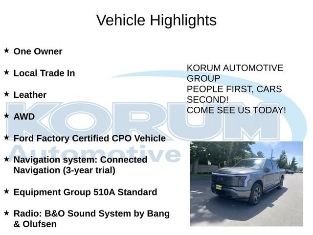 Certified 2022 Ford F150 Lightning Lariat AWD/4WD image 4