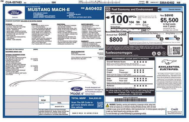 Certified 2025 Ford Mustang Mach-E Select w/ Comfort Package Lite AWD/4WD image 38