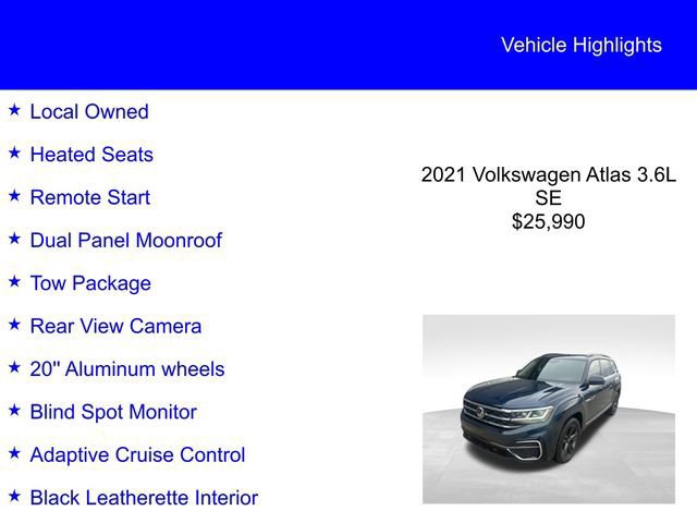 Used 2021 Volkswagen Atlas SE w/ Panoramic Sunroof Package image 5