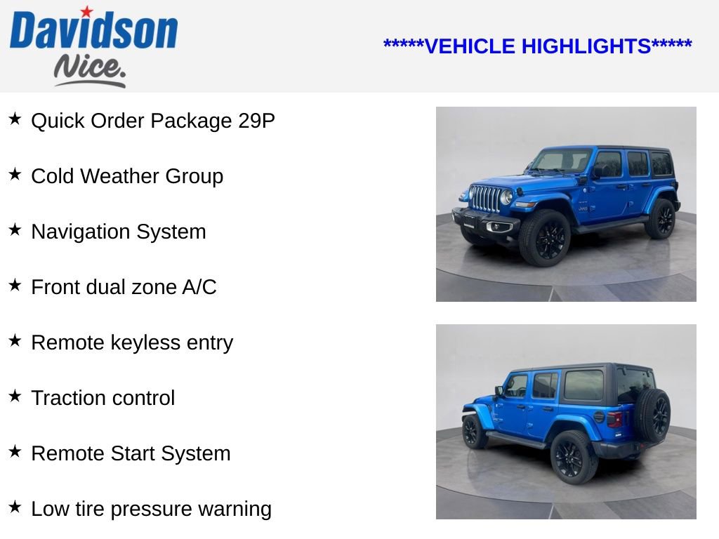Used 2021 Jeep Wrangler Unlimited Sahara w/ Cold Weather Group AWD/4WD image 4