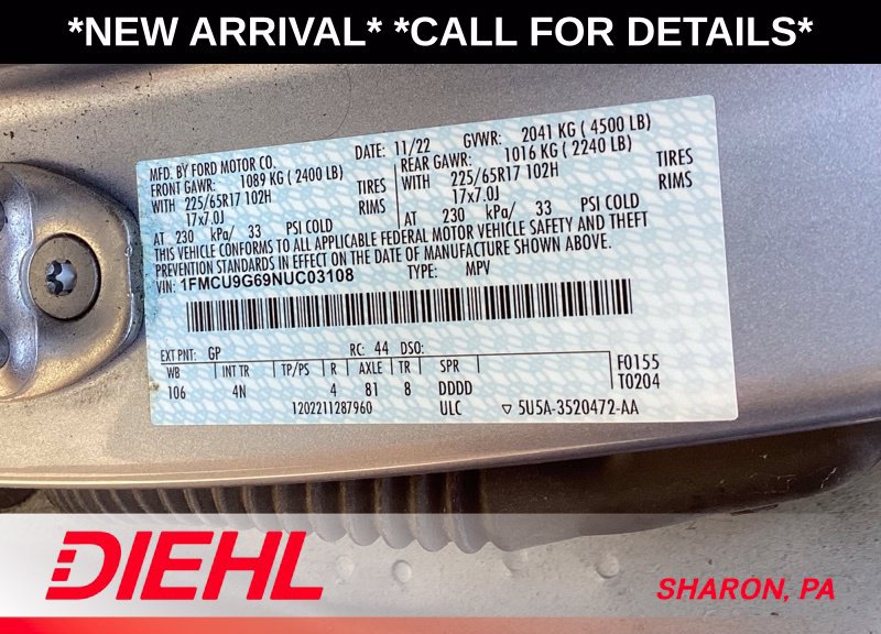 Certified 2022 Ford Escape SE AWD/4WD image 9