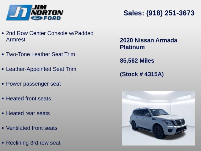 Used 2020 Nissan Armada Platinum w/ Platinum Reserve Package AWD/4WD image 16