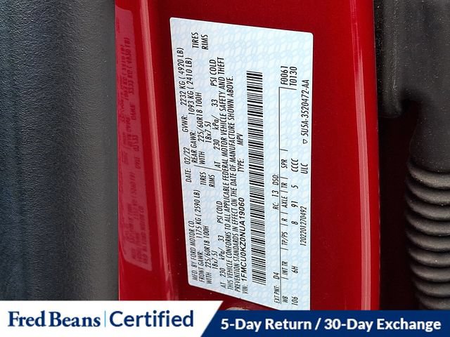Certified 2022 Ford Escape SEL FWD image 28