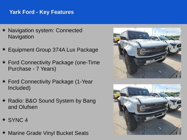 Certified 2026 Ford Bronco Raptor w/ Interior Carbon Fiber Pack AWD/4WD image 2