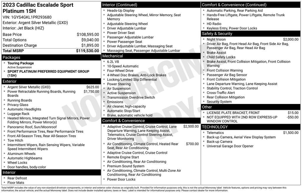 Used 2023 Cadillac Escalade Sport Platinum image 6