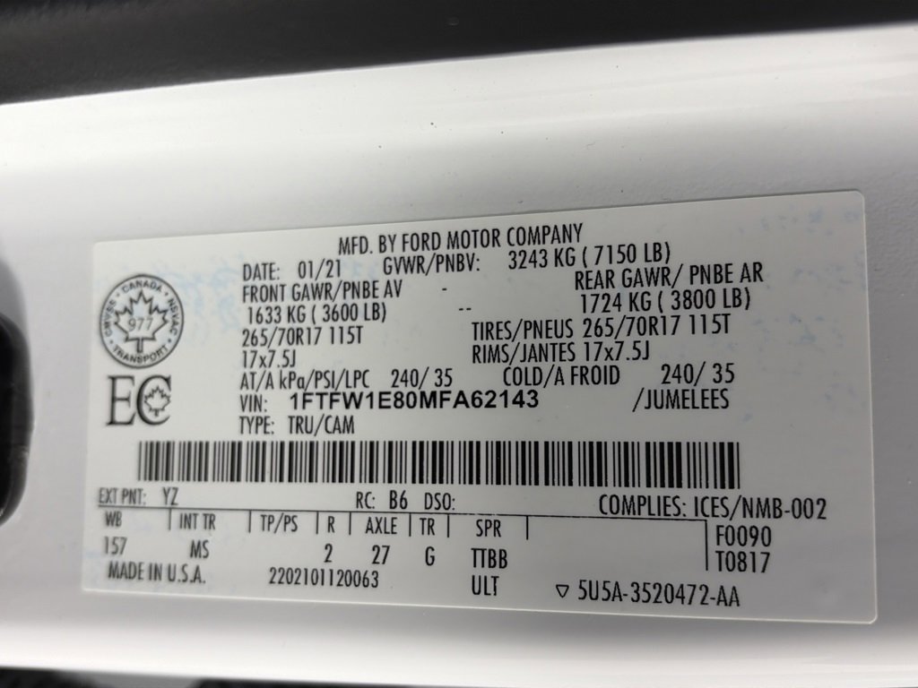 Certified 2021 Ford F150 XLT w/ Equipment Group 301A Mid image 9