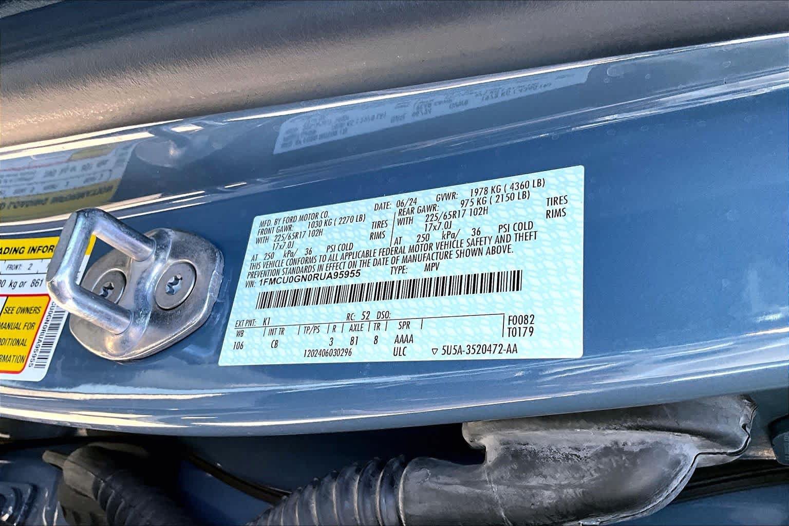 Certified 2024 Ford Escape Active w/ Cold Weather Package FWD image 34