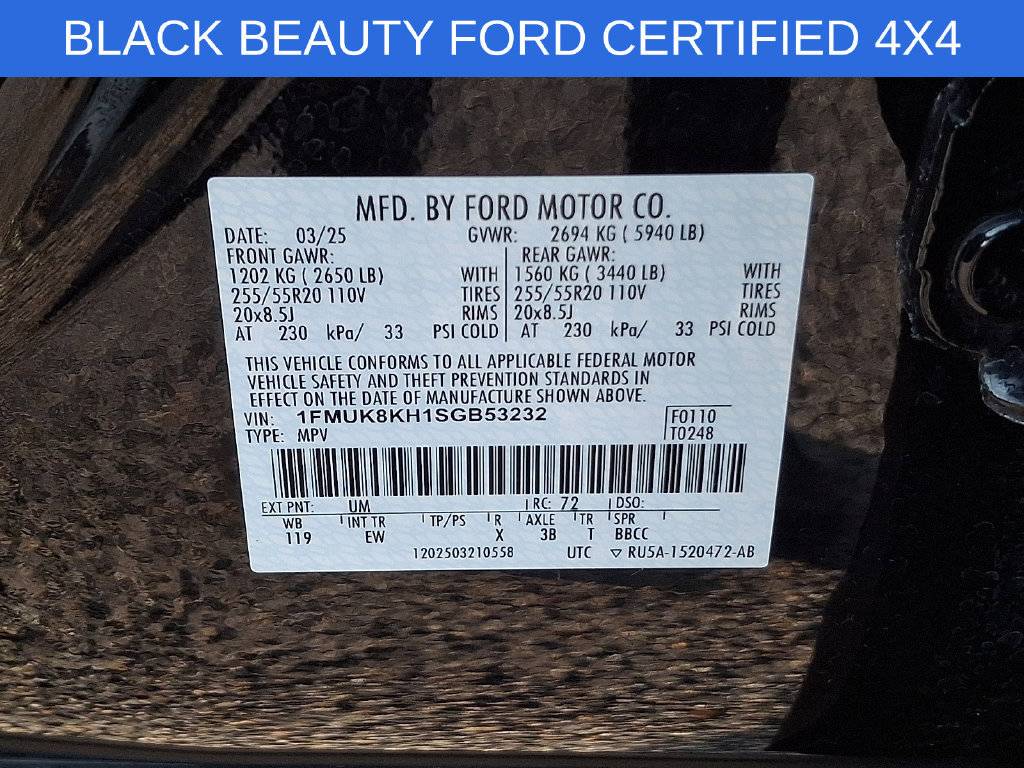 Certified 2025 Ford Explorer ST-Line AWD/4WD image 27