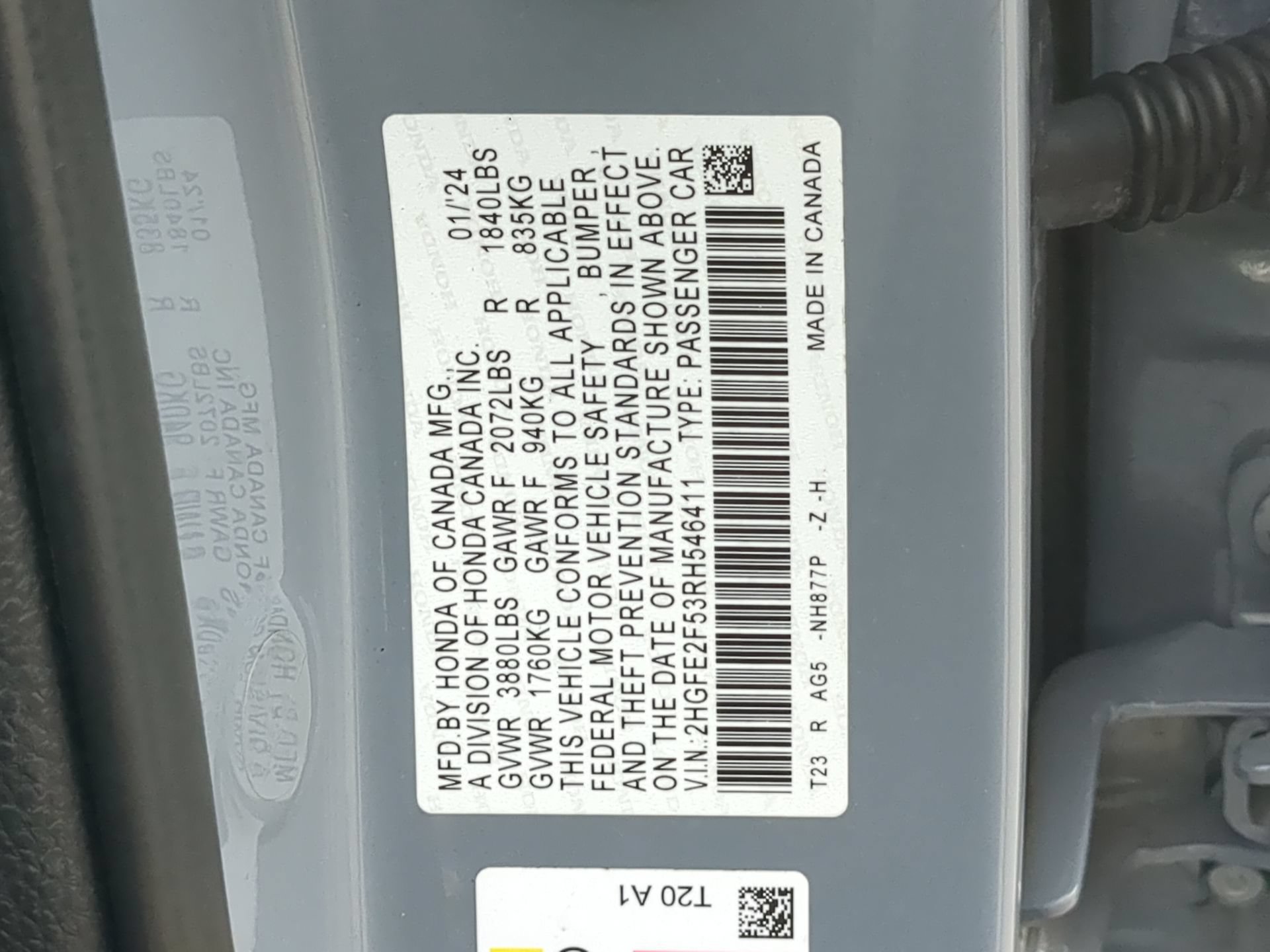 Used 2024 Honda Civic Sport image 70