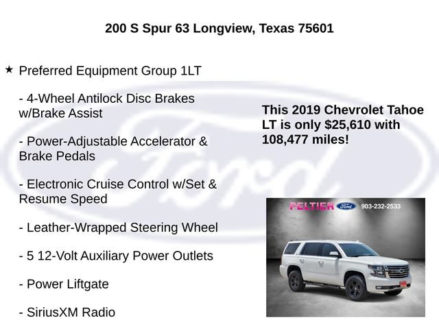 Used 2019 Chevrolet Tahoe LT w/ Luxury Package AWD/4WD image 15