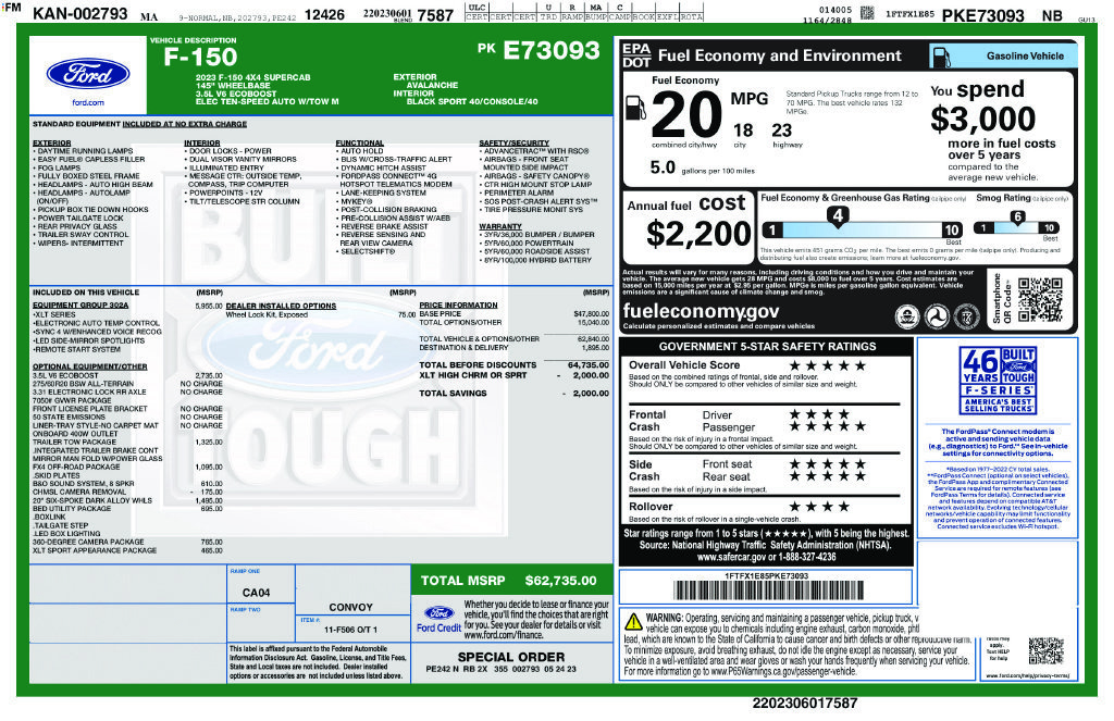 Certified 2023 Ford F150 XLT w/ Equipment Group 302A High AWD/4WD image 37