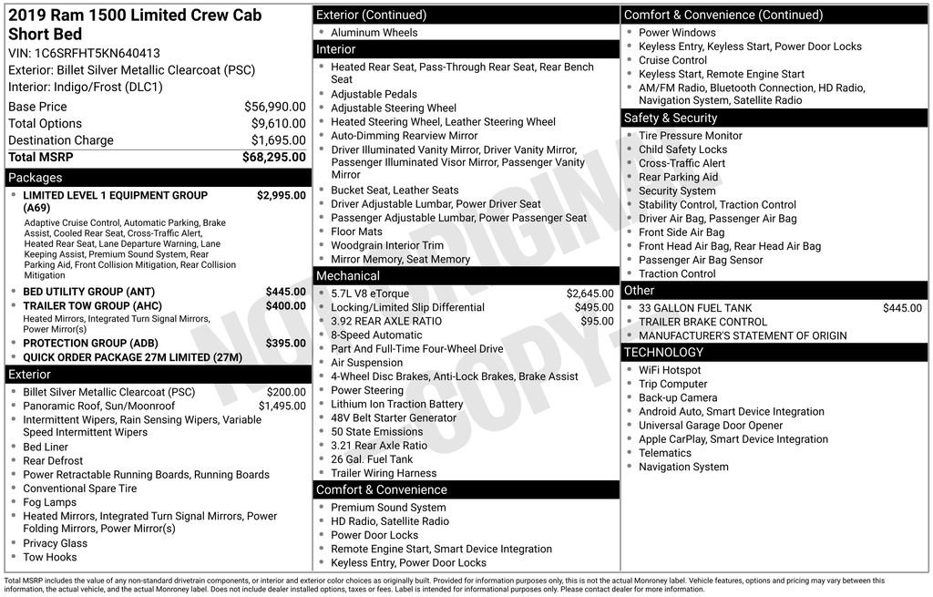 Used 2019 RAM 1500 Limited AWD/4WD image 43