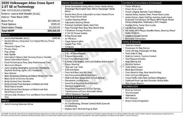 Used 2020 Volkswagen Atlas Cross Sport SE image 35