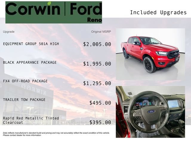 Certified 2021 Ford Ranger Lariat w/ Equipment Group 501A High AWD/4WD image 3