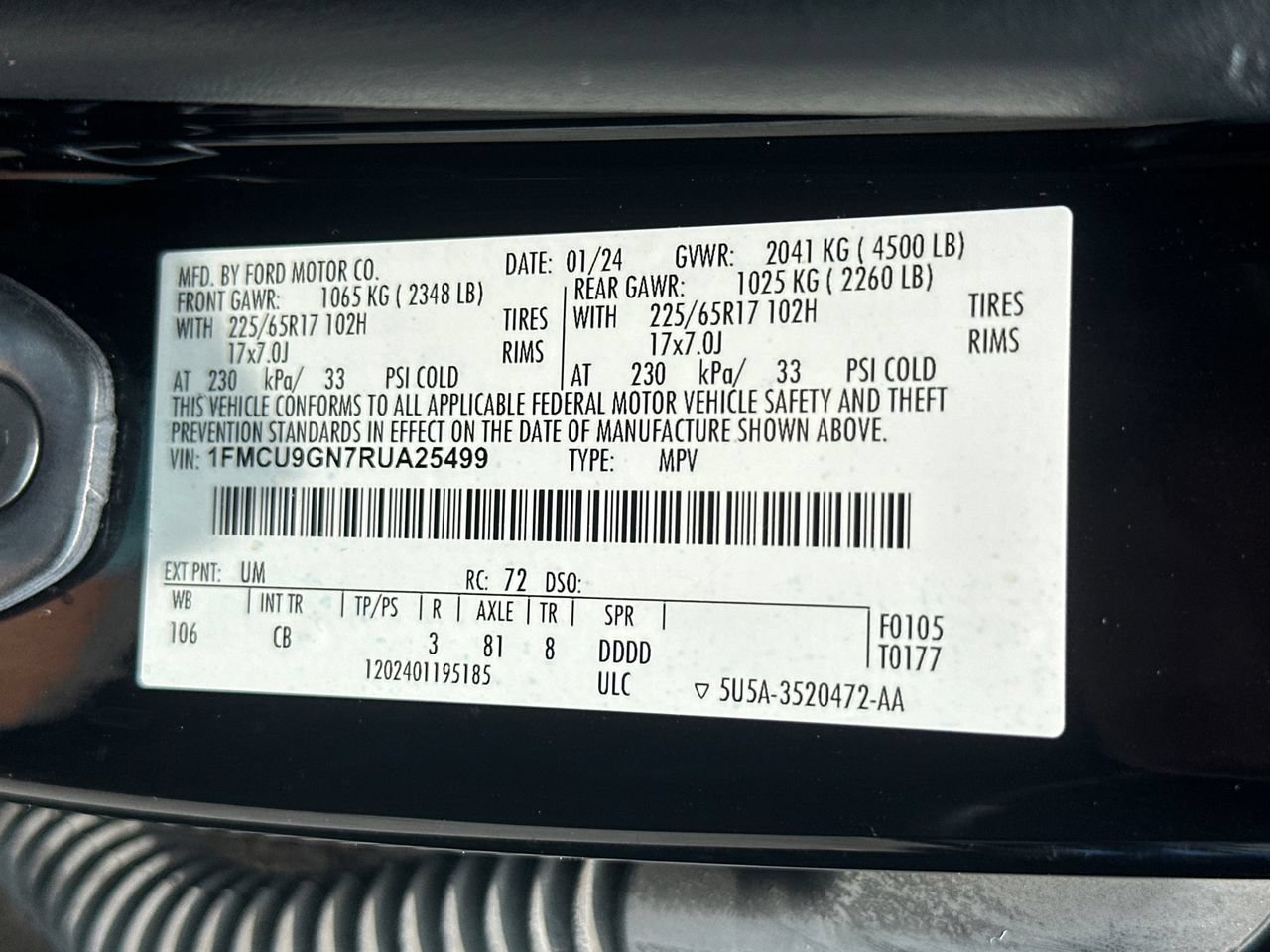 Certified 2024 Ford Escape Active AWD/4WD image 34