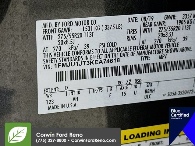 Certified 2019 Ford Expedition XLT w/ Equipment Group 202A AWD/4WD image 37