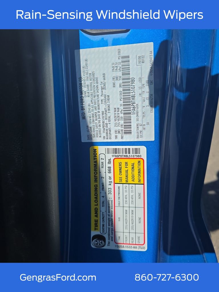 Certified 2020 Ford Mustang Premium w/ Equipment Group 201A RWD image 24