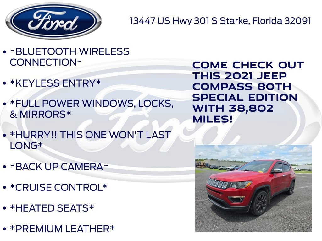 Used 2021 Jeep Compass Latitude w/ Sun and Sound Group AWD/4WD image 10