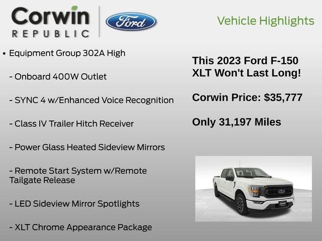 Certified 2023 Ford F150 XLT w/ Equipment Group 302A High image 10
