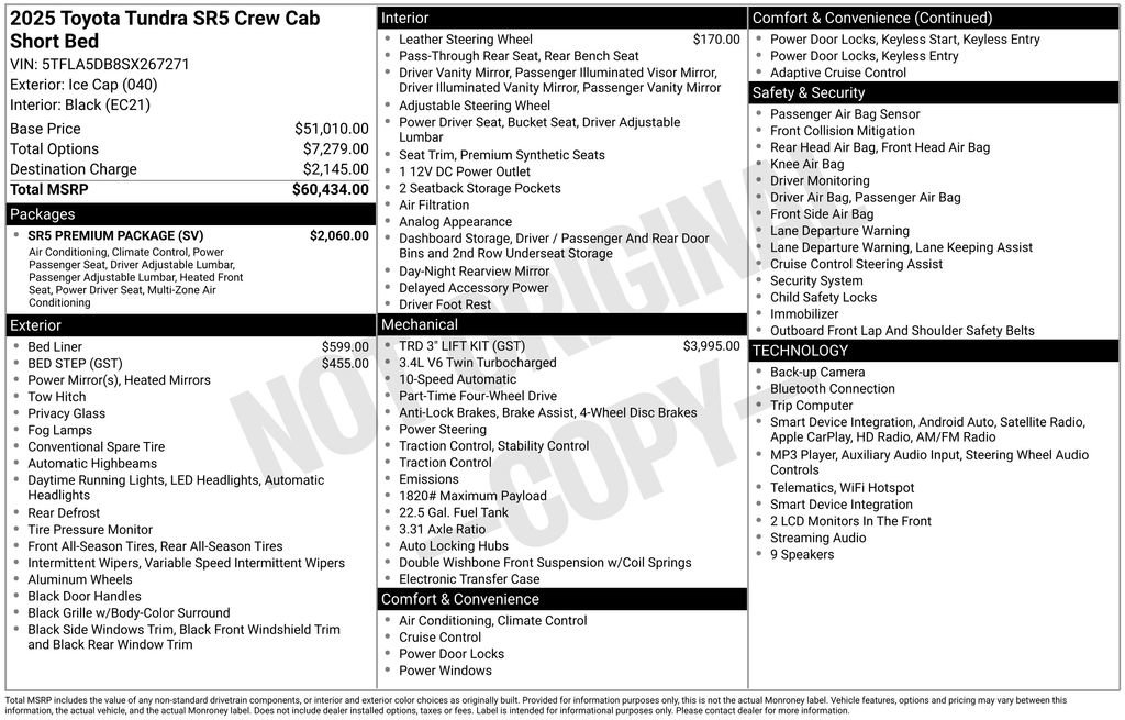Used 2025 Toyota Tundra SR5 w/ SR5 Premium Package AWD/4WD image 36